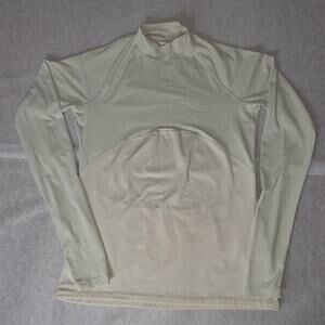 Nike Pro Warm Sparkle Long Sleeve Women's Size MEDIUM  BEIGE